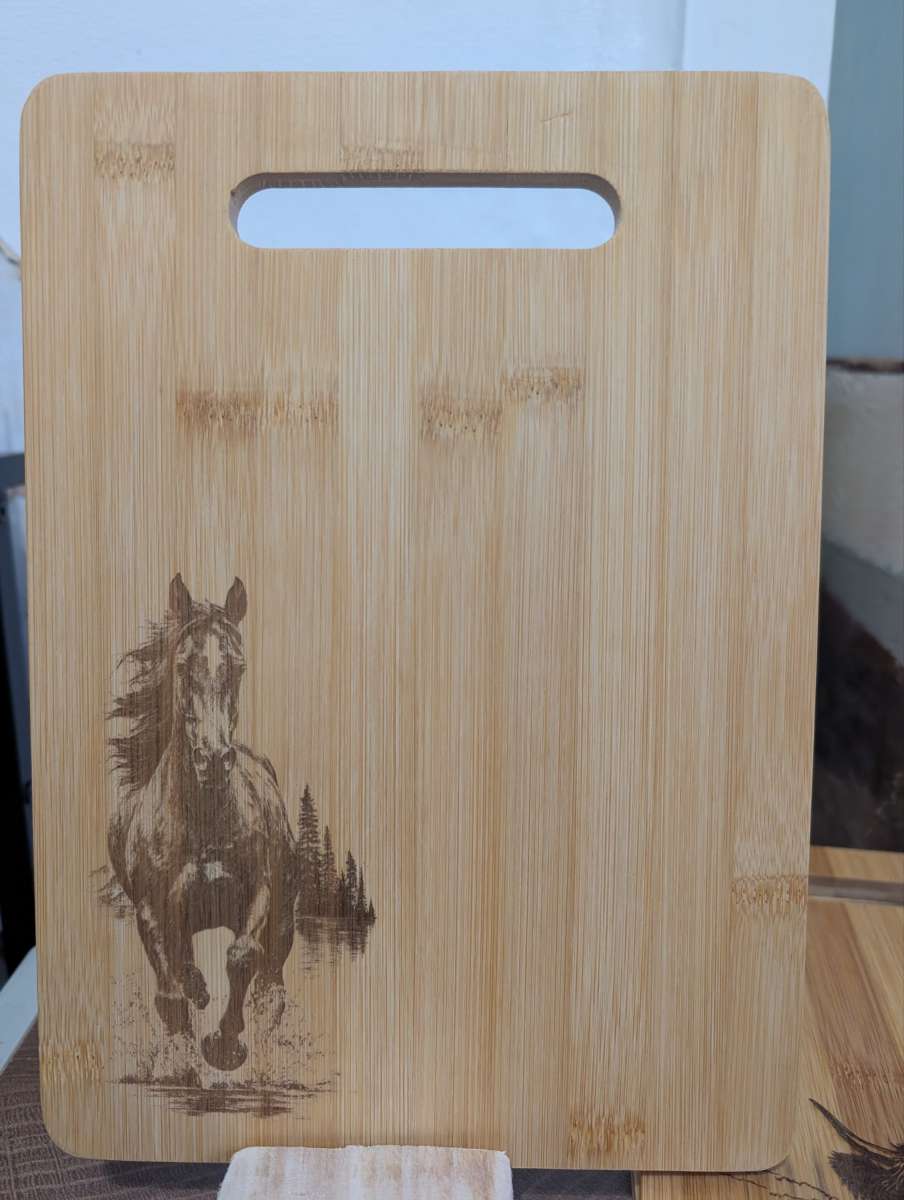 Laser-Engraved Bamboo Chopping & Serving Board – Countryside Wildlife Collection